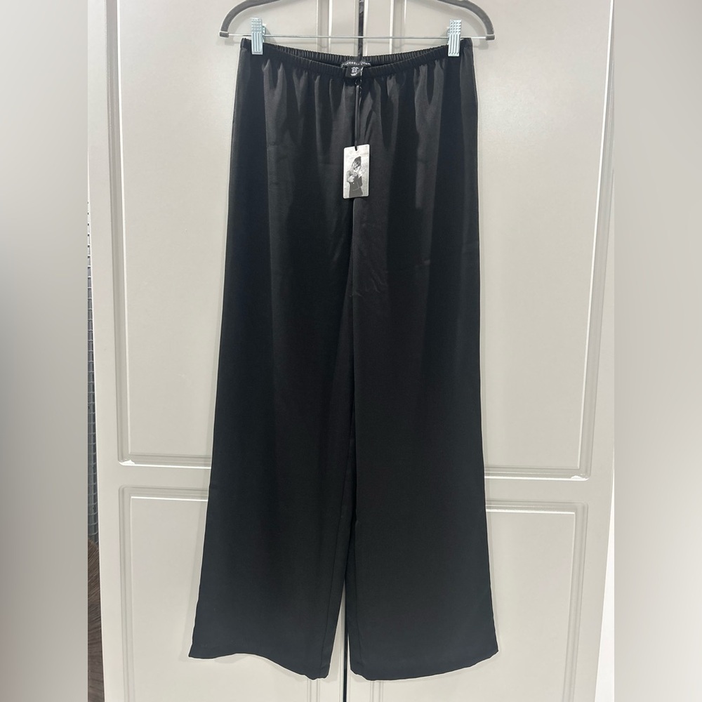 Sincerely Jules Black Elastic Waist Wide-Leg Pants